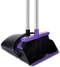 img 4 attached to 🧹 50-Inch Upright Broom and Dustpan Set with Self Cleaning Feature - Ideal for Home, Kitchen, and Office Floors