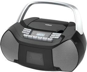 img 4 attached to 📻 NAXA Electronics NPB-268 Portable CD/Cassette Boombox: Silver/Black Best Buy