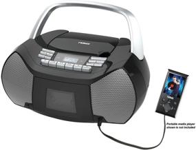 img 3 attached to 📻 NAXA Electronics NPB-268 Portable CD/Cassette Boombox: Silver/Black Best Buy