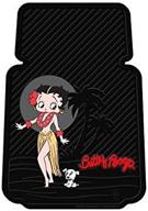 enhance your ride with plasticolor betty boop aloha 🚗 front floor mats - universal fit for car, truck, suv! logo