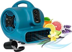 img 4 attached to 🌀 Blue XPOWER P-450AT Scented Air Mover with Timer & Daisy Chain - 1/3 HP Freshen Aire