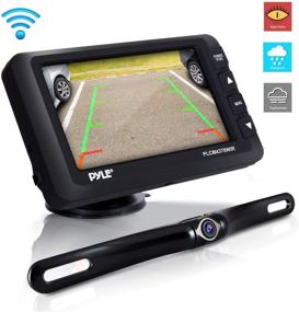 img 4 attached to 📷 Pyle PLCM4378WIR.5 Wireless Rear View Backup Camera Kit: Upgraded, Waterproof, Night Vision, 4.3" LCD Screen