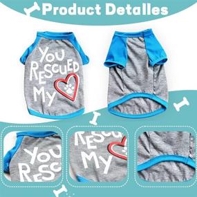 img 1 attached to 👕 Yikeyo Cute Summer Dog Clothes for Small Dogs - Set of 4 Male Puppy Shirts for Yorkies, Chihuahuas, Shih Tzus