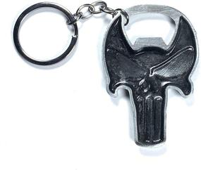 img 1 attached to 💀 DeltaHalo Punisher Keychain: Silver Skull Bottle Opener Keyring for Easier Access