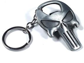 img 4 attached to 💀 DeltaHalo Punisher Keychain: Silver Skull Bottle Opener Keyring for Easier Access