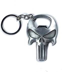 img 3 attached to 💀 DeltaHalo Punisher Keychain: Silver Skull Bottle Opener Keyring for Easier Access