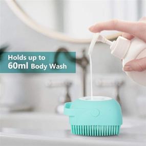 img 1 attached to 🚿 Silicone Body Scrubber: Exfoliating Shower Brush with Soap Dispenser - Refreshing Shower Experience for All Skin Types