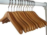 👕 nahanco mini812 pack of 12 natural mini wooden hangers for dolls clothes, pet apparel, or accessories: ideal for organization and display логотип