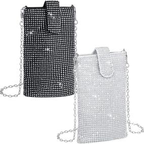 img 4 attached to Evening Handbags Rhinestones Crossbody Glitter
