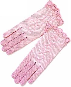 img 1 attached to 🧤 ZAZA BRIDAL: Elegant Cotton Crochet Gloves with Exquisite Floral Detailing