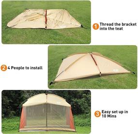 img 2 attached to 🏕️ Outdoor 12 x 10 Ft Screened Mesh Net Wall Canopy Tent - CAMPROS Screen House Room for Camping, Patios, and Outdoor Activities