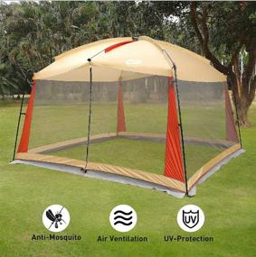 img 1 attached to 🏕️ Outdoor 12 x 10 Ft Screened Mesh Net Wall Canopy Tent - CAMPROS Screen House Room for Camping, Patios, and Outdoor Activities