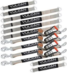 img 4 attached to VULCAN полный комплект ремня для оси с карабинными лямками и ремнями с застежкой-фиксатором - серия Silver - включает (4) 22&#34