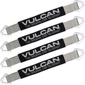 img 3 attached to VULCAN Complete Axle Strap Tie Down Kit With Snap Hook Ratchet Straps - Silver Series - Includes (4) 22&#34