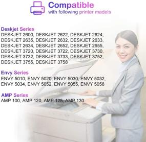 img 3 attached to 🖨️ EVINKI 65XL Black Ink Cartridge: Remanufactured for HP 65, Compatible with Envy 5055/5052/5058, DeskJet 3755/2655/3720/3722/3723/3752/3758 (2 Black)