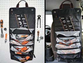 img 2 attached to 🛠️ Tool Roll Bag for Men: Enhanced Organizer for Mechanics, Motorcycles, and Electricians with Screwdriver Holder – Ideal Wrench Roll Up Pouch and Tool Roll Up Bag for Cars