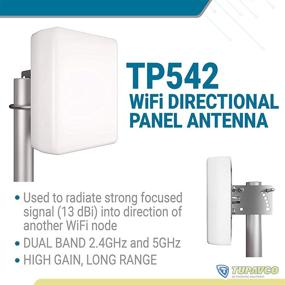 img 4 attached to Tupavco TP542 Dual-Band Outdoor Directional Panel Antenna: Boost WiFi 📡 Signal Strength with this Weatherproof High-Gain (13dBi) Long-Range Wireless Network Solution