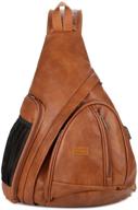 chic leather crossbody shoulder bagpack logo