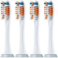 pearl enterprise compatible philips sonicare toothbrush heads - 4 pack, powerup replacement electric brush heads for sonic care powerup logo