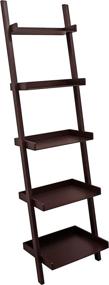 img 3 attached to 📚 kieragrace Providence Hadfield Leaning Shelf, 18 inches by 67 inches, Espresso