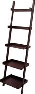 📚 kieragrace providence hadfield leaning shelf, 18 inches by 67 inches, espresso logo