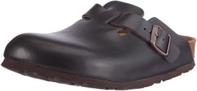 img 4 attached to Birkenstock Boston Brown Leather Clogs