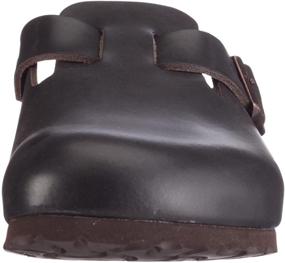 img 2 attached to Birkenstock Boston Brown Leather Clogs