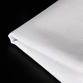 img 3 attached to 🧵 Ткань Аида 14 каунт, белая, классический резерв для вышивания крестиком - 150x80 см, большой белый.
