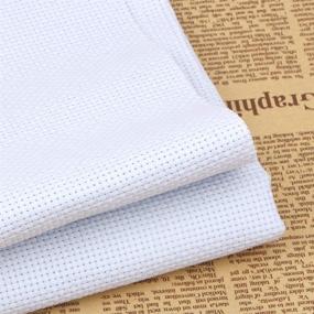 img 1 attached to 🧵 Ткань Аида 14 каунт, белая, классический резерв для вышивания крестиком - 150x80 см, большой белый.