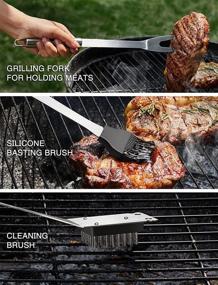 img 1 attached to 🔥 Veken 21-Piece BBQ Grill Set with Multipurpose Spatula, Stainless-Steel Skewers, Steel Wire Cleaning Brush, Grilling Tongs, and Corn Holder – Ultimate BBQ Accessories and Utensils Bundle