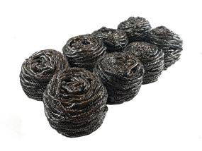 img 3 attached to 🧽 Premium Stainless Steel Scourer Sponge Scrubbers - Pack of 8, 40g Weight by Clutch Productions