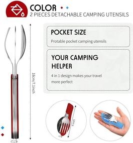 img 3 attached to Camping Flatware Folding Detachable Tableware