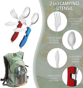 img 1 attached to Camping Flatware Folding Detachable Tableware