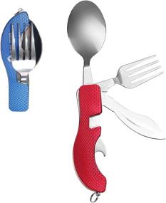 img 4 attached to Camping Flatware Folding Detachable Tableware