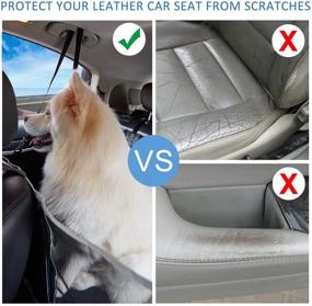 img 1 attached to 🐶 Durable Waterproof Dog Back Seat Cover with Mesh Window - Protects Trucks & SUVs, Scratchproof & Nonslip Dog Hammock