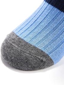 img 1 attached to Boys Winter Warm Wool Socks Thicken Thermal Crew Socks for Kids - 6 Pairs