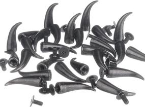 img 2 attached to 🐾 RUBYCA 20 наборов черных ганметаллических клешней и шипов для кожаного ремесла DIY