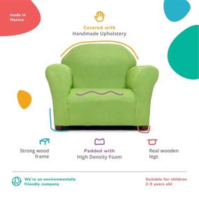 img 1 attached to 🪑 Comfortable and Stylish Keet Roundy Microsuede Children's Chair – Ideal for Kids