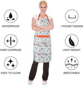 img 1 attached to Zihuatailor Wipeable Waterproof Breathable Cooking Kitchen & Dining