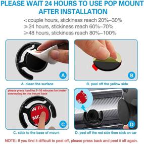 img 1 attached to 10 Pack 3M Sticky Adhesive Replacement Compatible with Socket Mount Base, volport VHB Sticker Pads for Car Magnetic Phone Holder with Bonus 2pcs 1.38 Inches Double Sided Tape for Collapsible Grip & Stand