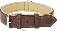 🐾 premium riparo genuine leather padded dog collar - heavy duty, adjustable & ideal for k-9s logo