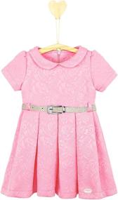 img 2 attached to 👗 Lilax Little Flocked Shimmer Occasion Girls' Clothing