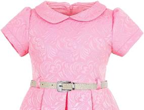 img 1 attached to 👗 Lilax Little Flocked Shimmer Occasion Girls' Clothing