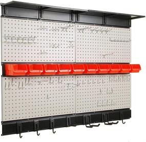 img 4 attached to 🧰 Organize and Maximize Space with Ultrawall Garage Storage: 48x36 inch Pegboard, Hooks, Bins & Tool Organizer Panel