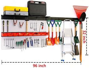 img 1 attached to 🧰 Organize and Maximize Space with Ultrawall Garage Storage: 48x36 inch Pegboard, Hooks, Bins & Tool Organizer Panel