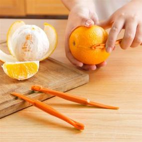 img 1 attached to 🍊 Set of 21 Orange Peelers - Easy Open Citrus Lemon Peel Cutter Tool - Kitchen Accessories Knife Cooking Gadget for Oranges and Citrus Fruits (21 Pack)