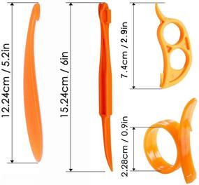 img 2 attached to 🍊 Set of 21 Orange Peelers - Easy Open Citrus Lemon Peel Cutter Tool - Kitchen Accessories Knife Cooking Gadget for Oranges and Citrus Fruits (21 Pack)