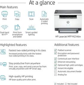 img 2 attached to HP LaserJet MFP M234dw: Fast 2-Sided Wireless Printing - All-in-One Printer (6GW99F)