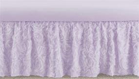 img 2 attached to 🌸 Sophisticated and Timeless: Sweet Jojo Designs Purple Floral Rose Baby Crib Bed Skirt - Lavish Lavender Elegance for a Vintage-Chic Nursery