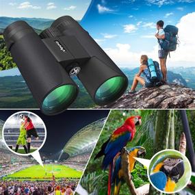img 3 attached to 🐦 Kylietech 12X42 Binoculars with Phone Adapter: HD Waterproof Fogproof Compact Binoculars for Bird Watching, Hunting, Hiking, Sports, and Concerts